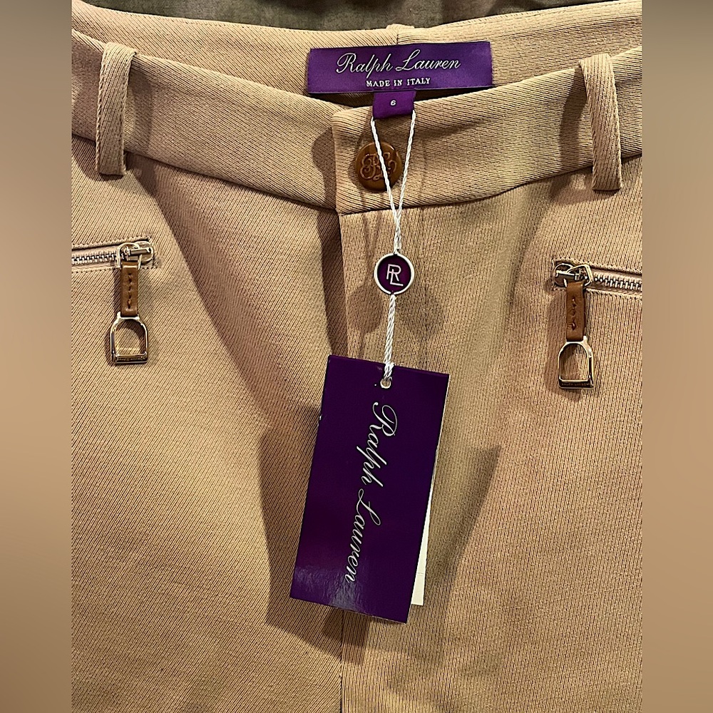 RALPH LAUREN PURPLE LABEL CAMEL RIDING PANTS SIZE 6 New With Tags-Never Worn